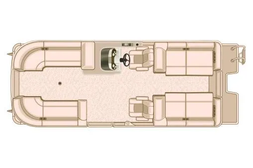 Slide: The Image of Manufacturer Provided Image: Top view of 2017 Sylvan S3 Extreme pontoon boat layout. - 3
