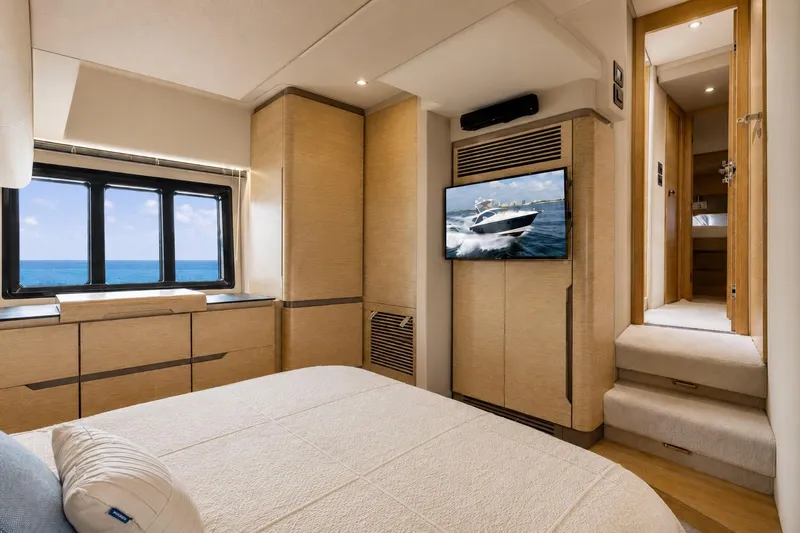 Slide: The Image of Luxurious interior of 2016 Azimut 50 yacht with ocean view and modern amenities. - 21