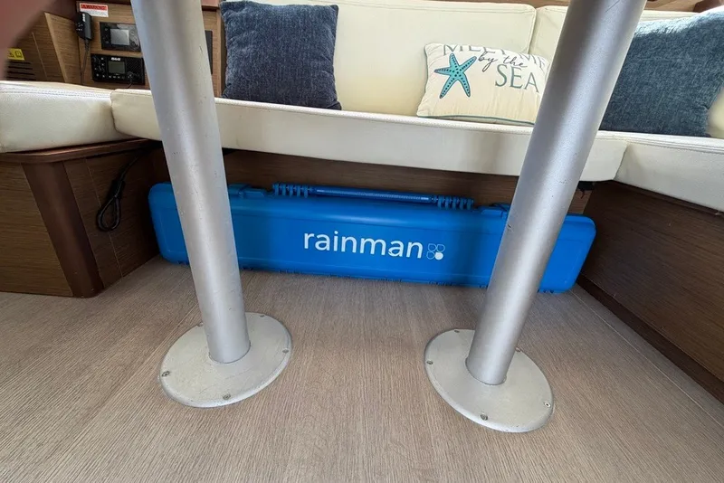 Slide: The Image of Interior of 2020 Lagoon 40 yacht with Rainman watermaker under seating. - 13