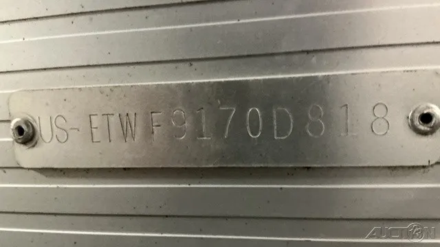 Slide: The Image of Metal plate with engraved serial number on a Bennington boat. - 16