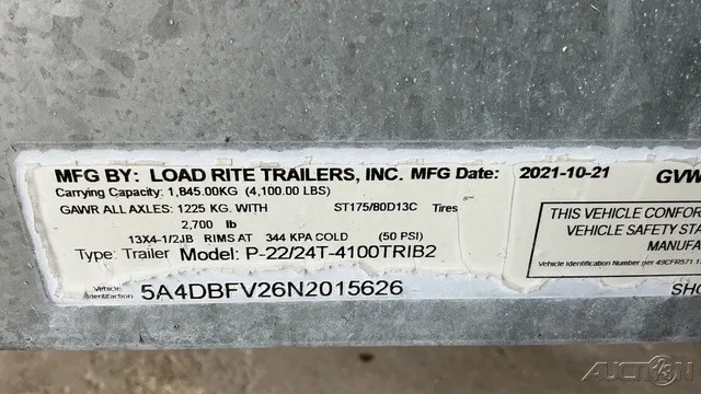 Slide: The Image of A label on a trailer displays technical specifications and manufacturing details. - 15