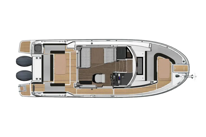 Slide: The Image of Manufacturer Provided Image: Top view of 2020 Jeanneau NC Sport 895 boat layout. - 55