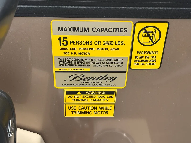 Slide: The Image of Bentley Pontoons 223 Legacy Swingback 2027 - 25