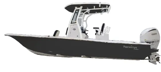 The Image of A modern Tidewater 2500 Carolina Bay boat with a Yamaha outboard motor. - 1