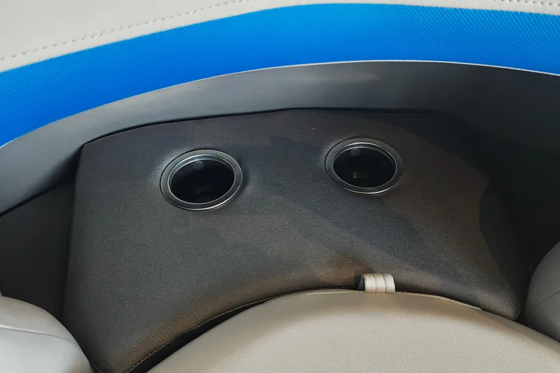 Slide: The Image of Cup holders on 2026 Sun Tracker Party Barge 20 DLX boat seat. - 7