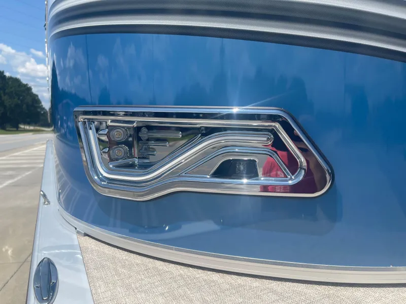 Slide: The Image of Close-up of a blue 2024 Avalon LSZ Rear Fish with stylish chrome detailing. - 38