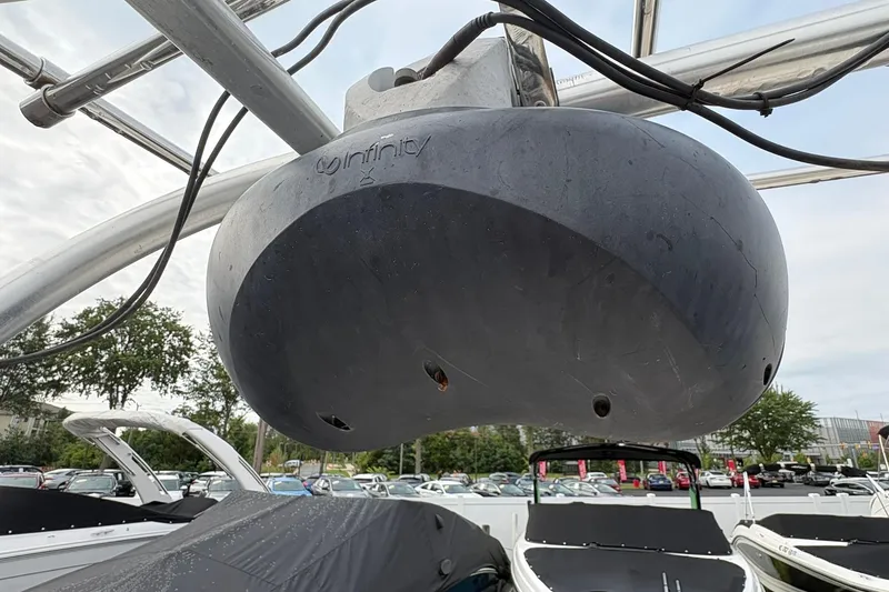 Slide: The Image of Close-up of Infinity speaker on 2008 Yamaha Boats AR230 HO. - 11