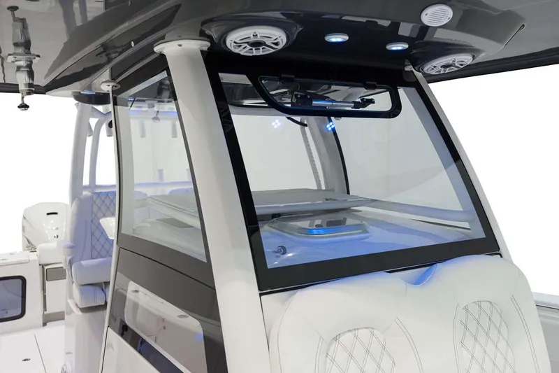 Slide: The Image of Manufacturer Provided Image: 2025 Sportsman Open 322 Center Console interior with modern design and advanced features. - 19