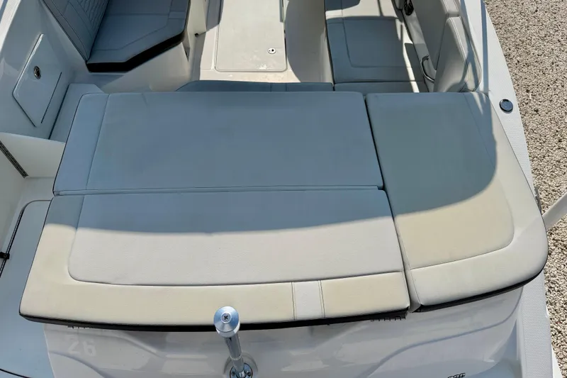 Slide: The Image of 2022 Sea Ray SPX 230 Outboard boat with spacious seating and sun pad. - 24