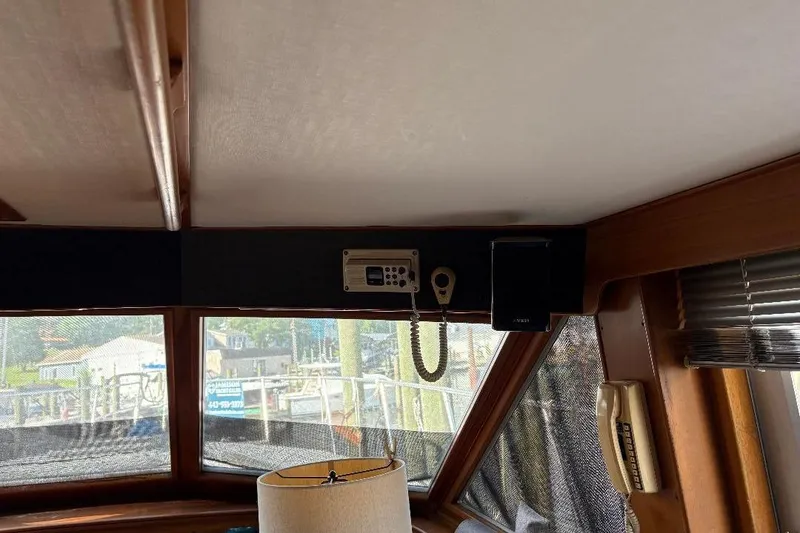 Slide: The Image of Interior view of a 1990 Hi-Star Trawler boat with communication equipment. - 7