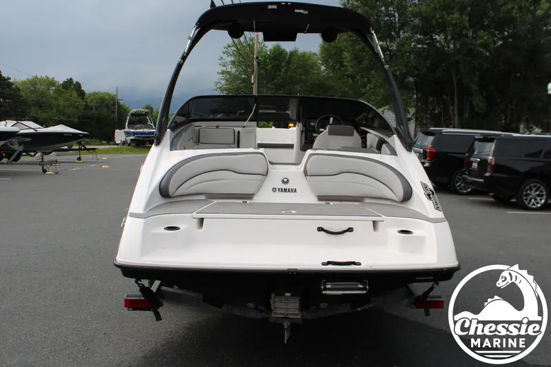 Slide: The Image of The image shows a 2022 Yamaha AR190 boat with an open cockpit and comfortable seating. - 4