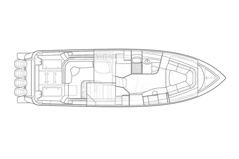 Slide: The Image of Manufacturer Provided Image: Top view layout of 2021 Intrepid 477 Evolution boat. - 22