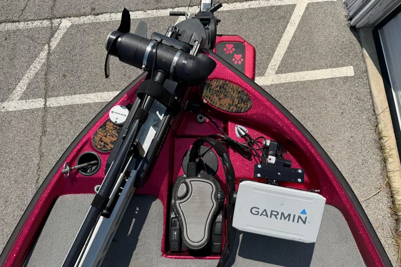 Slide: The Image of 2020 Bass Cat Pantera Classic boat with Garmin equipment and trolling motor. - 28