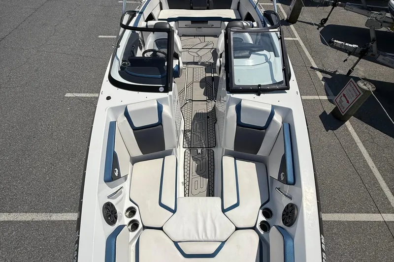 Slide: The Image of 2020 Scarab 255 Open ID boat interior with seating and modern design. - 9
