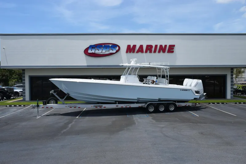 The Image of 2027 Contender 39 ST boat on trailer at GSPS Marine dealership. - 1