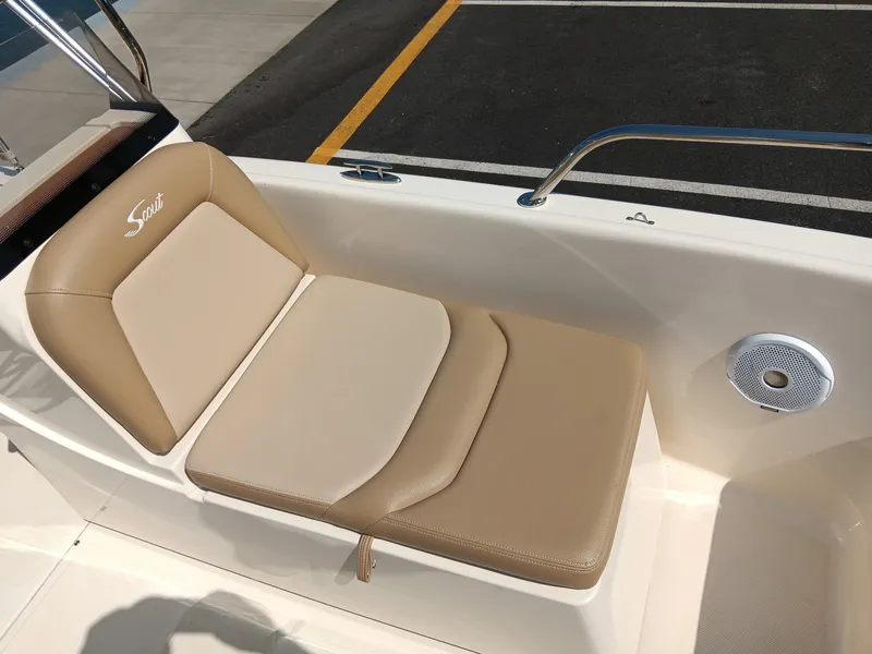 Slide: The Image of A beige seat cushion on a 2020 Scout 175 Sport Dorado boat. - 3
