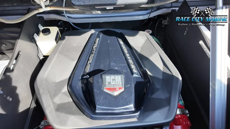 Slide: The Image of The engine compartment of a 2022 Nautique Super Air Nautique G25 Paragon with a PCM engine. - 46