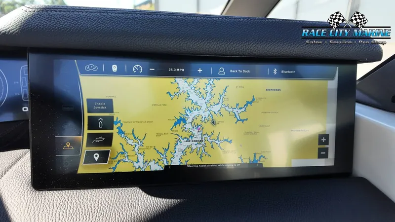 Slide: The Image of The image shows a navigation display with a detailed map and various controls. - 22