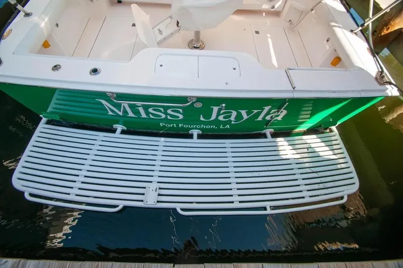 Slide: The Image of 2004 Cabo 40 Express boat, "Miss Jayla," docked at Port Fourchon, LA. - 17