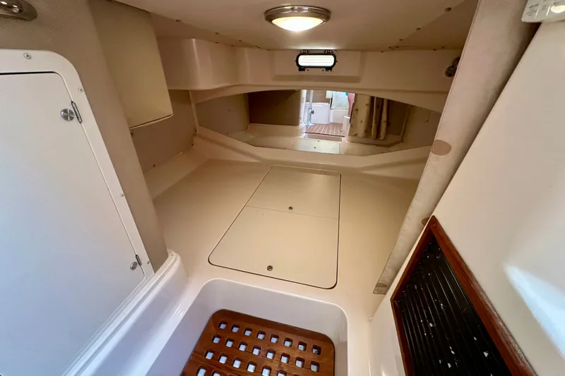 Slide: The Image of 2007 Grady-White Express 330 cabin interior, featuring spacious layout and modern design. - 76