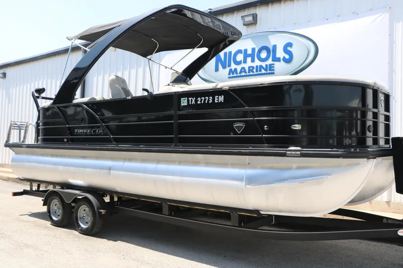 The Image of 2019 Trifecta 23RF SS Arch pontoon boat on trailer at Nichols Marine. - 1