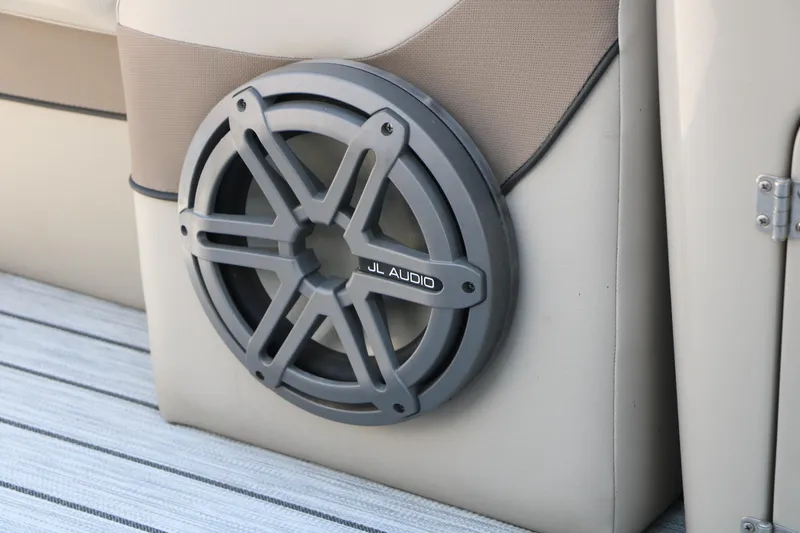 Slide: The Image of Speaker on 2019 Trifecta 23RF SS Arch boat, featuring JL Audio system. - 37