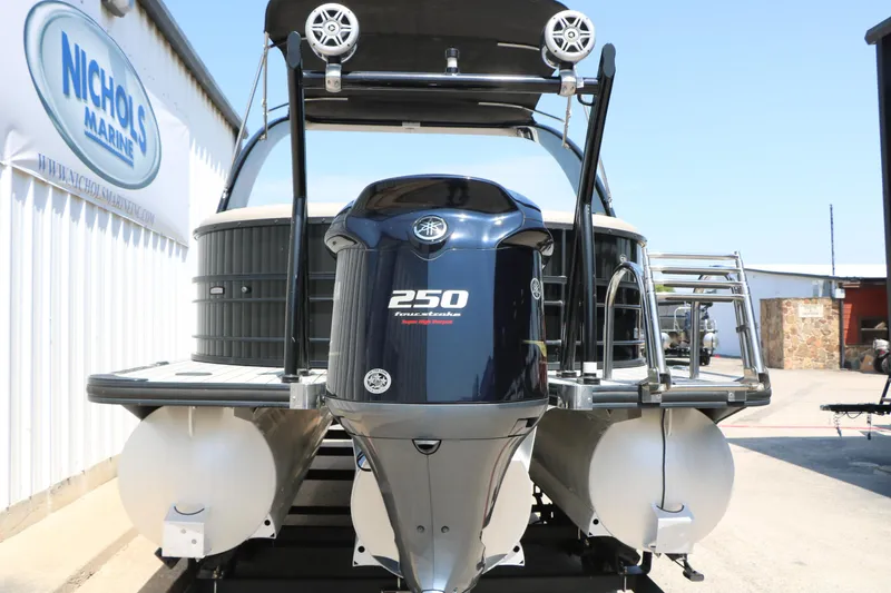 Slide: The Image of 2019 Trifecta 23RF SS Arch pontoon boat with Yamaha 250 engine at Nichols Marine. - 7