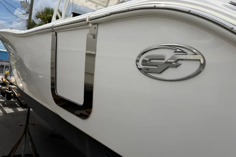 Slide: The Image of 2022 Sea Fox 288 Commander boat with logo detail on the side. - 4