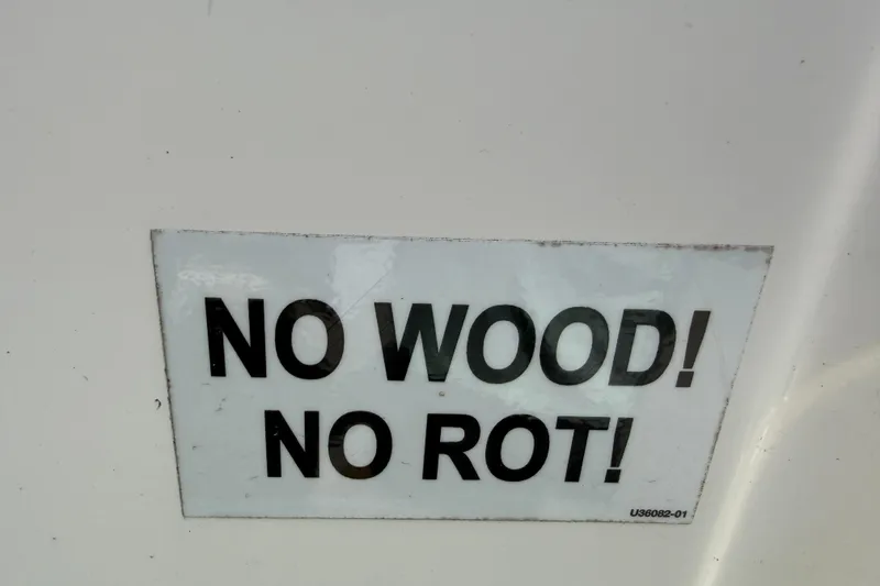 Slide: The Image of Sea Fox 288 Commander 2022 boat sign: 'No Wood! No Rot!' - 7