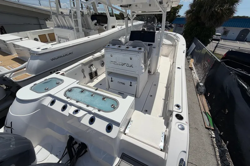 Slide: The Image of 2022 Sea Fox 288 Commander boat with spacious deck and modern amenities. - 46