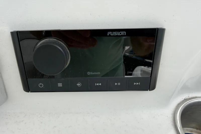 Slide: The Image of Fusion marine audio system on 2022 Sea Fox 288 Commander boat dashboard. - 15