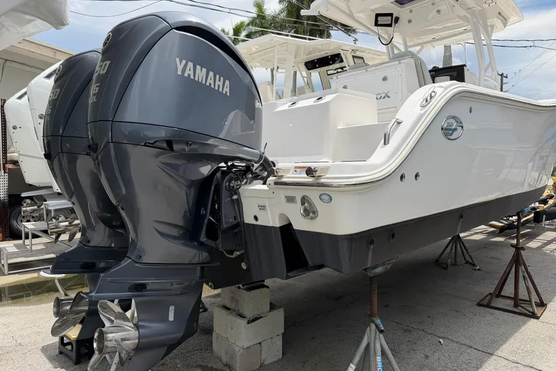 Slide: The Image of 2022 Sea Fox 288 Commander with twin Yamaha engines on display. - 3