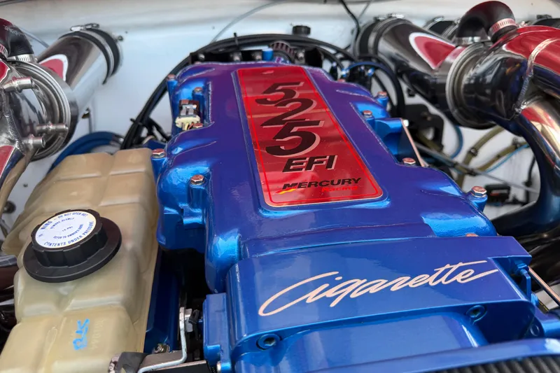 Slide: The Image of 2003 Cigarette 36' Gladiator engine with Mercury Racing 525 EFI. - 40