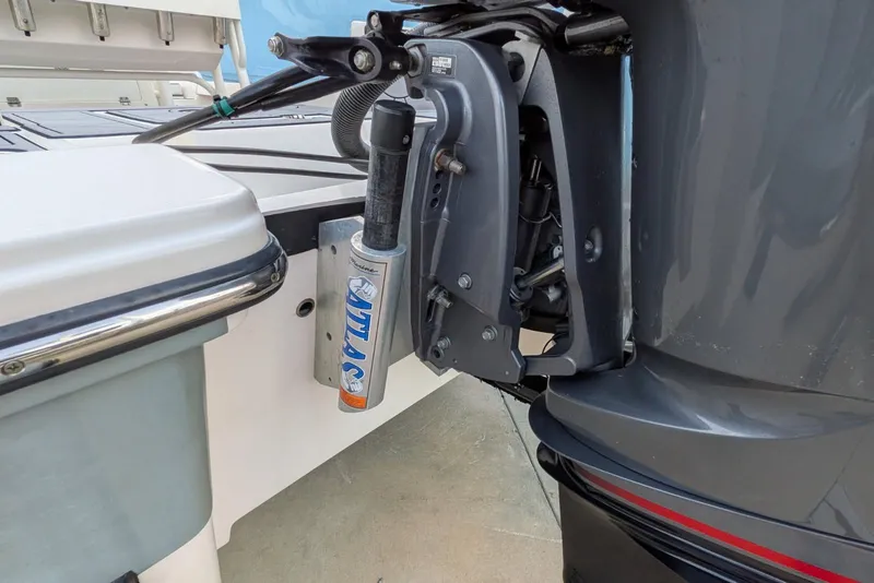 Slide: The Image of 2021 Pathfinder 2200 TRS boat engine mount with hydraulic jack plate. - 8