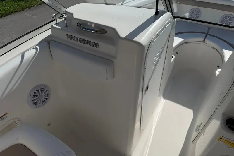 Slide: The Image of 2011 Sea Fox 216 Dual Console interior with Pro Series detailing and speaker. - 25