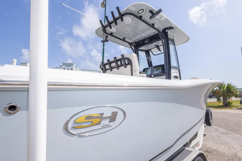 Slide: The Image of 2022 Sea Hunt Gamefish 27 boat with sleek design and modern features. - 13