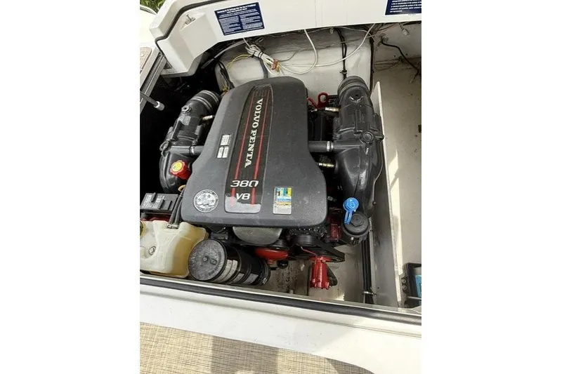 Slide: The Image of Volvo Penta 380 V8 engine in 2012 Cobalt 276 boat, detailed view. - 11