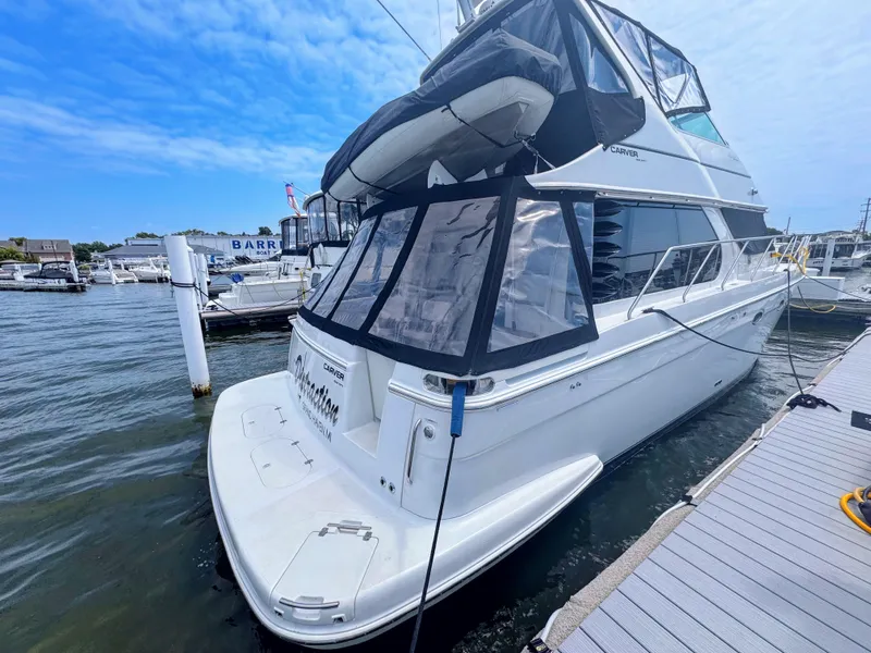 Slide: The Image of Carver Yachts 450 Voyager Pilothouse 1999 - 21