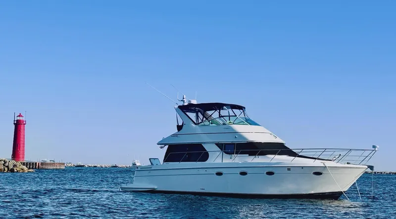 Slide: The Image of Carver Yachts 450 Voyager Pilothouse 1999 - 3