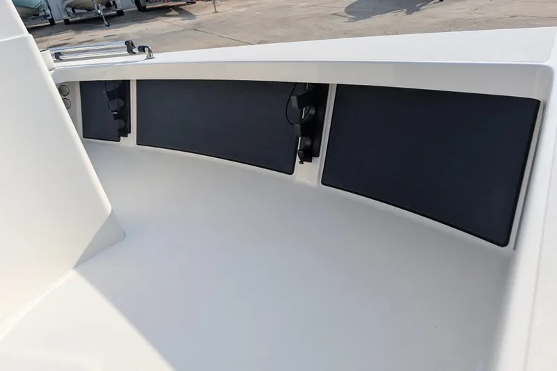Slide: The Image of 2021 Maverick 18 HPX-V boat interior with sleek storage compartments. - 17