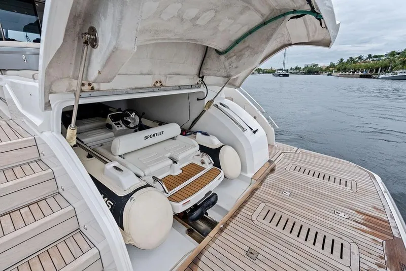Slide: The Image of Luxury yacht Princess S62 with Sportjet tender in storage compartment, 2020 model. - 26