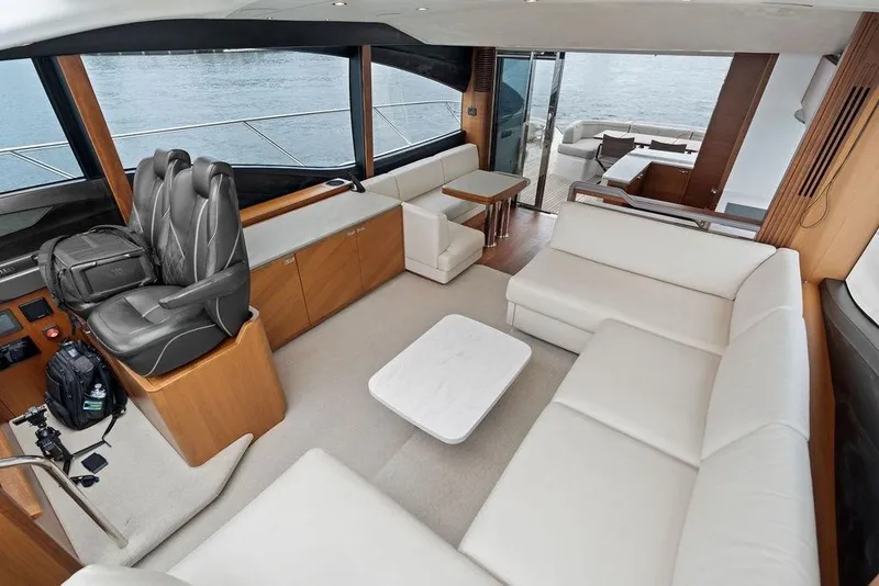 Slide: The Image of Luxurious interior of 2020 Princess S62 yacht with elegant seating and modern design. - 44