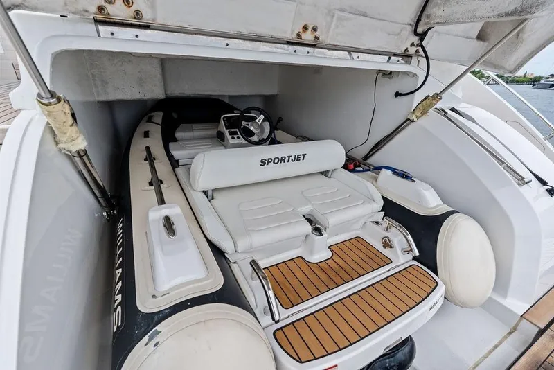 Slide: The Image of 2020 Princess S62 yacht with a Sportjet tender in storage compartment. - 27