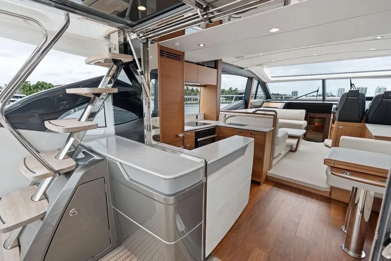 Slide: The Image of Luxurious interior of 2020 Princess S62 yacht with modern design and elegant furnishings. - 33
