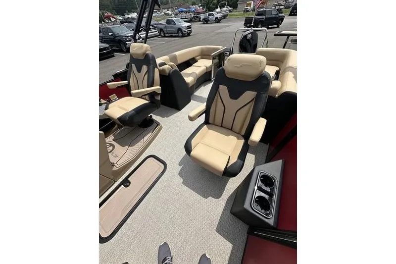 Slide: The Image of Luxurious interior of 2026 Evotti 723QL boat with plush seating and modern design. - 4
