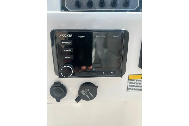 Slide: The Image of Kicker media center on 2020 Sea Fox 226 Traveler boat dashboard. - 5