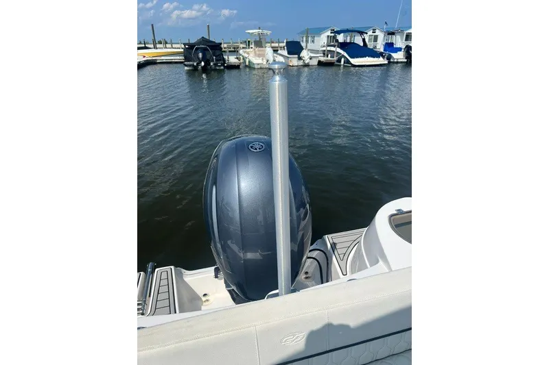 Slide: The Image of 2020 Sea Fox 226 Traveler boat with Yamaha outboard motor at marina dock. - 14
