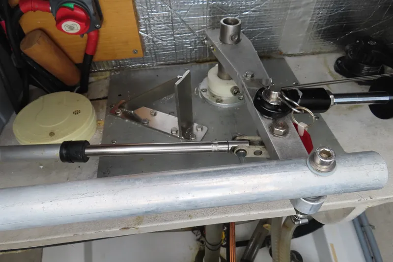 Slide: The Image of Mechanical components in the engine room of a 2010 Fountaine Pajot Lipari 41 catamaran. - 39