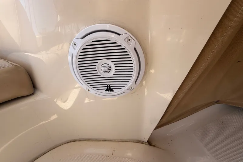 Slide: The Image of Speaker installed on a 2006 Mainship 34 Trawler boat interior. - 52