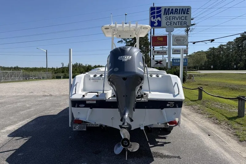 Slide: The Image of 2013 Sea Hunt Ultra 234 boat with Yamaha 250 engine at marine service center. - 12